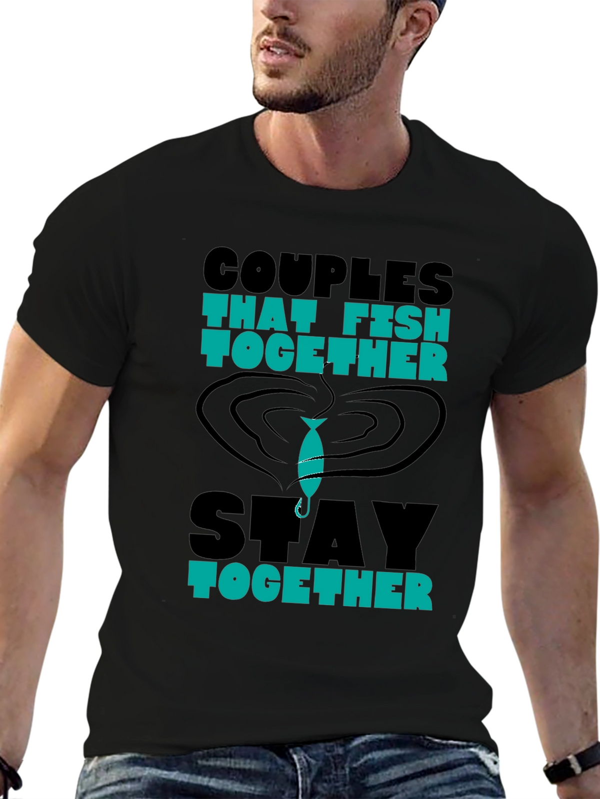 Couples That Fish Together Graphic Tee