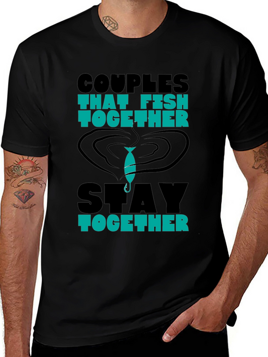 Couples That Fish Together Graphic Tee