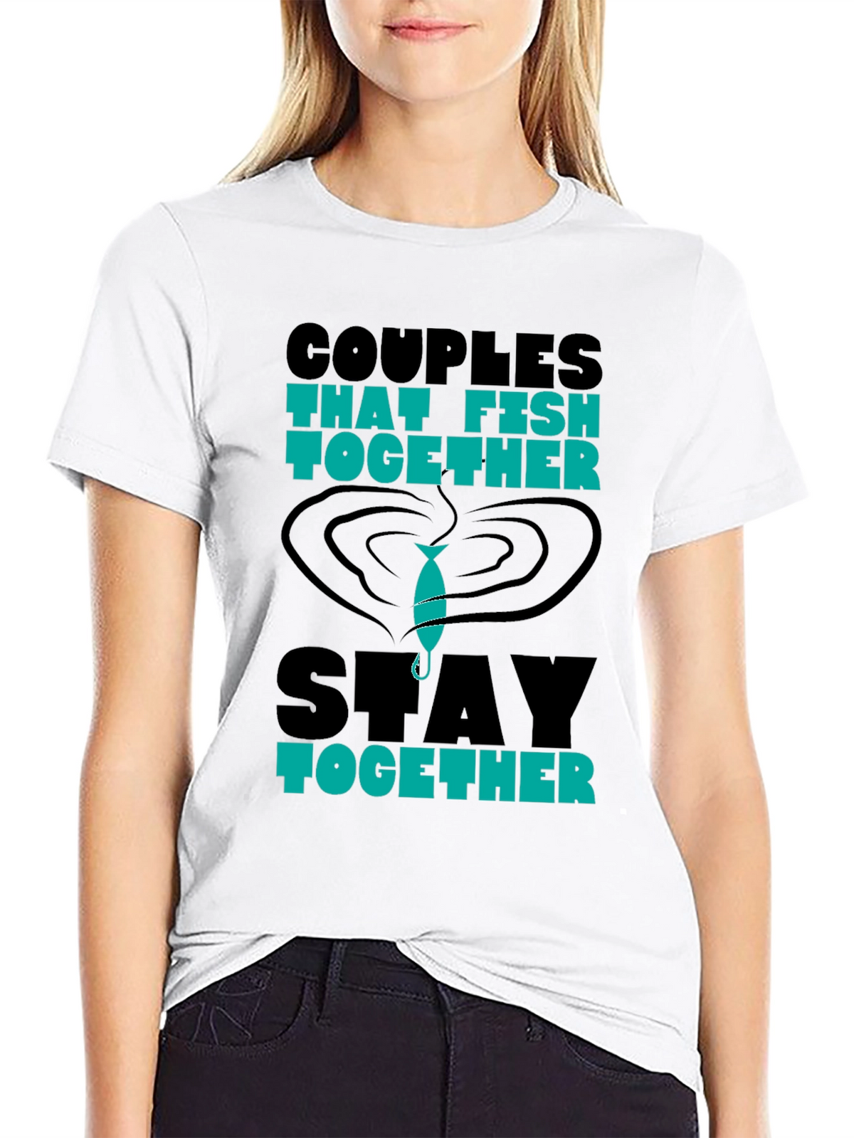Couples That Fish Together Graphic Tee
