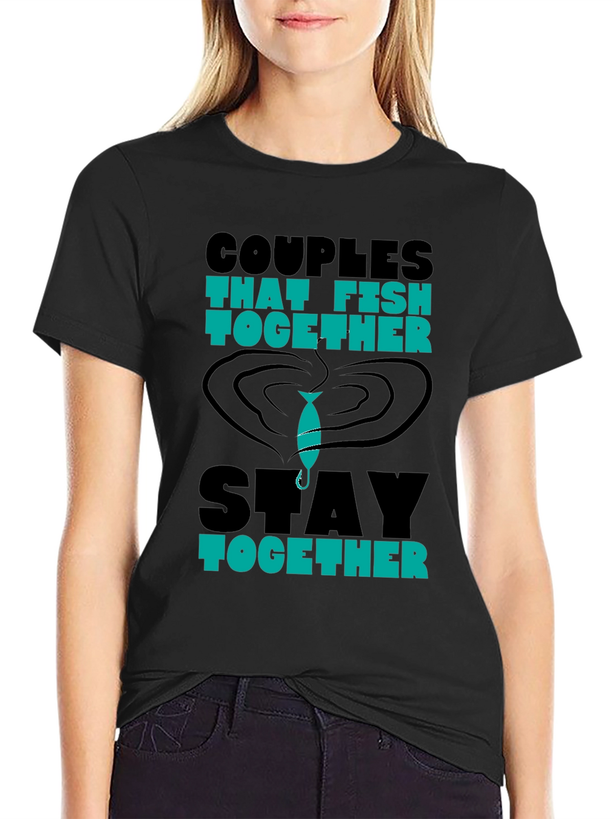 Couples That Fish Together Graphic Tee