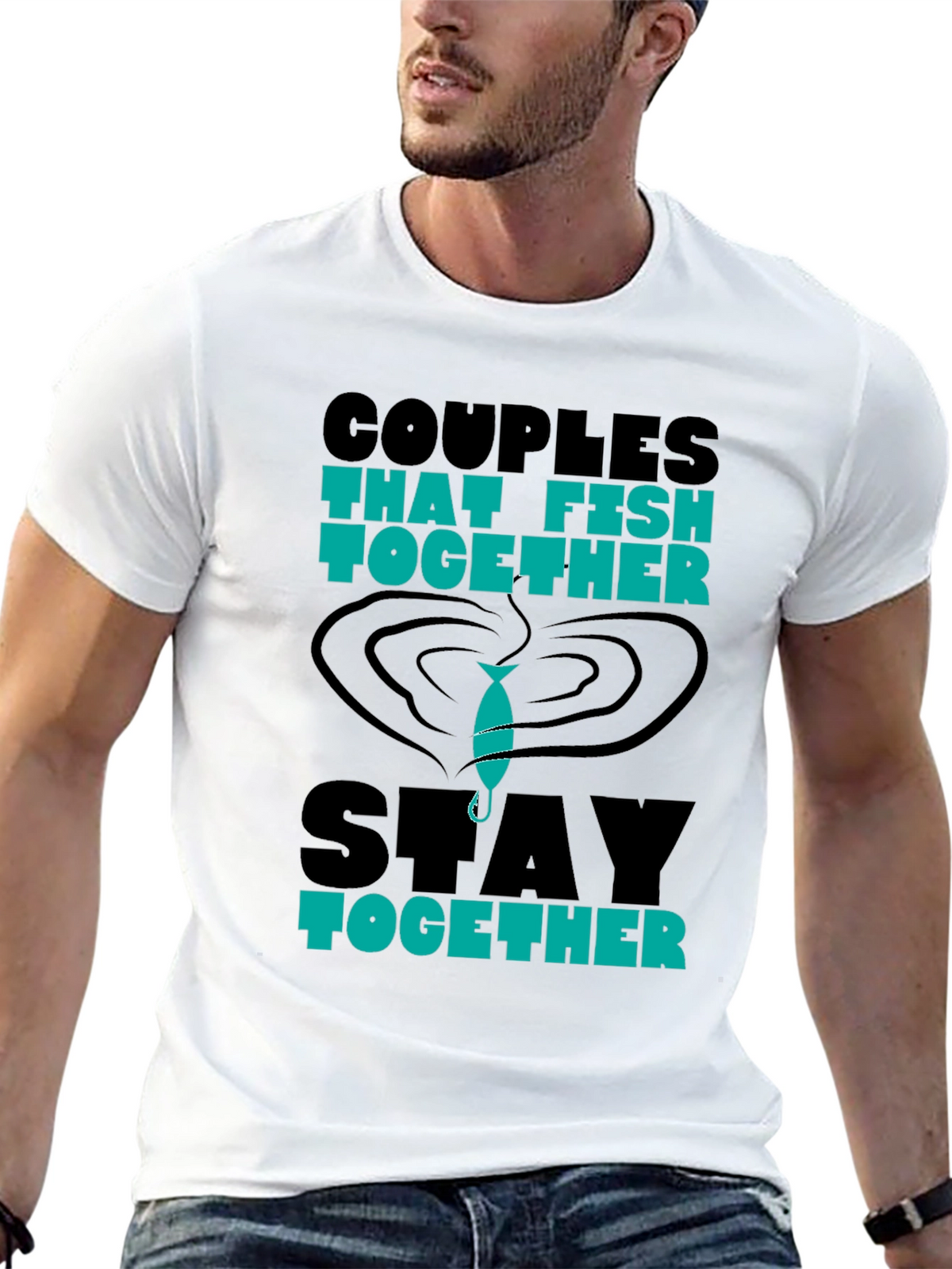 Couples That Fish Together Graphic Tee