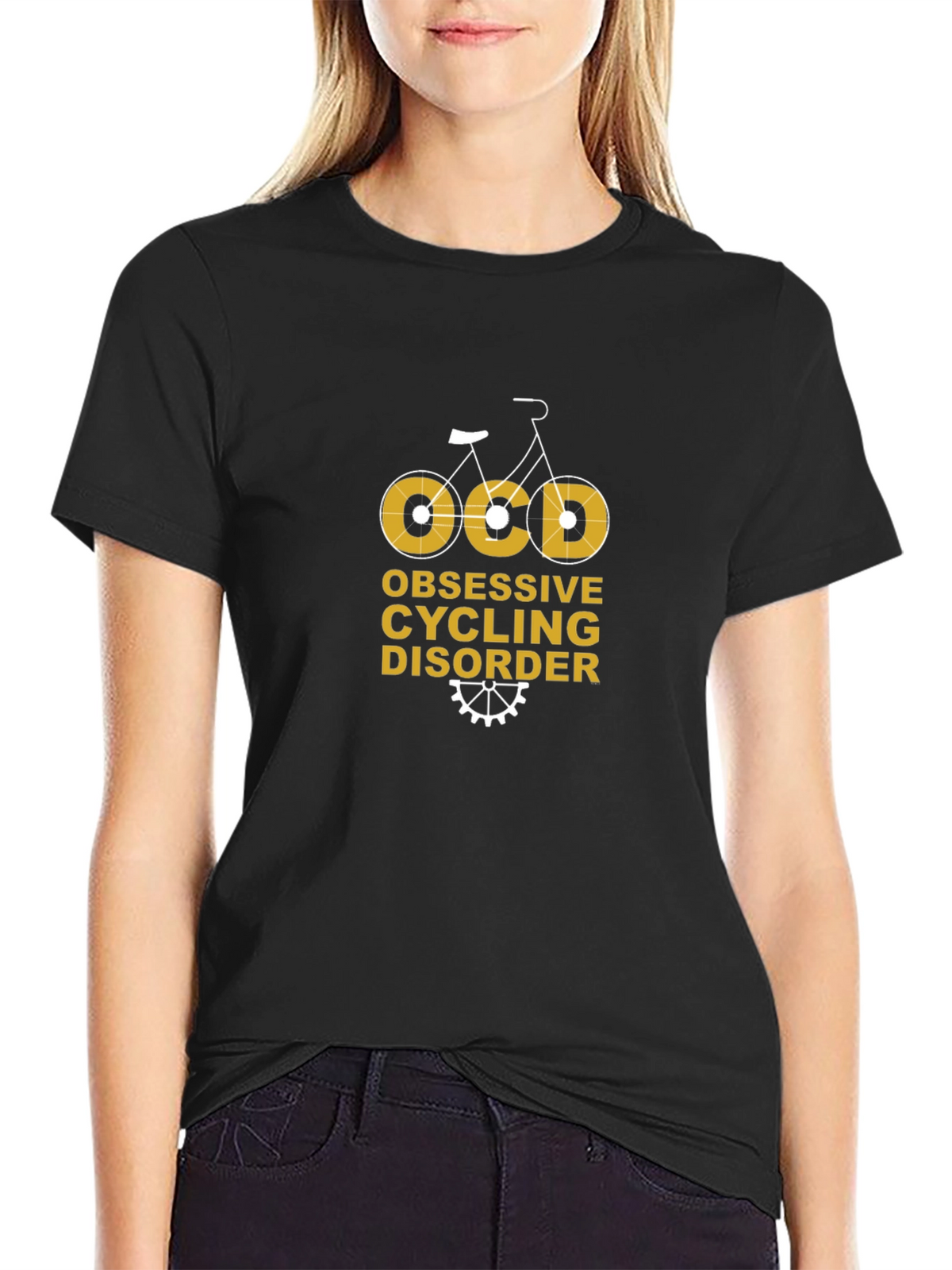OCD Obsessive Cycling Disorder Black T-Shirt