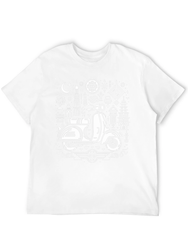 Retro Scooter Graphic Tee - Black
