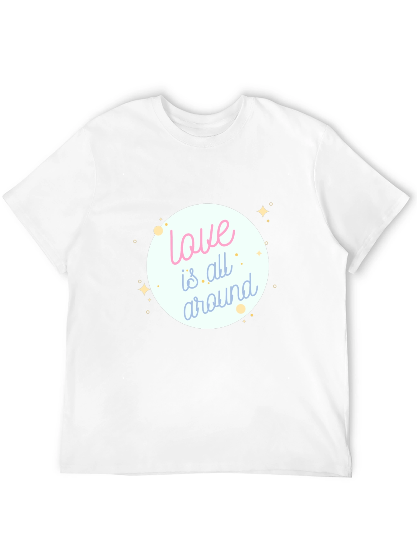 Love is All Around Black Graphic Tee