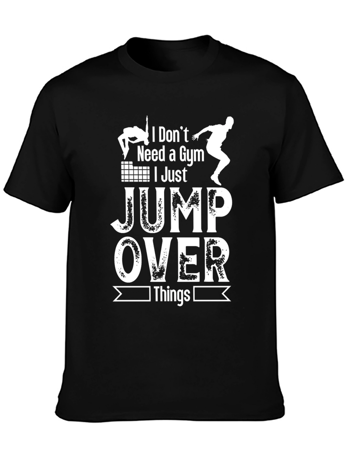 Gym-Free Jumper Black T-Shirt