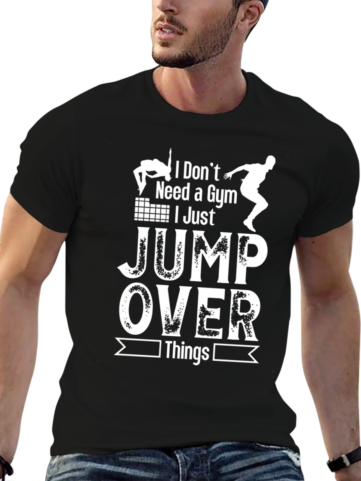 Gym-Free Jumper Black T-Shirt