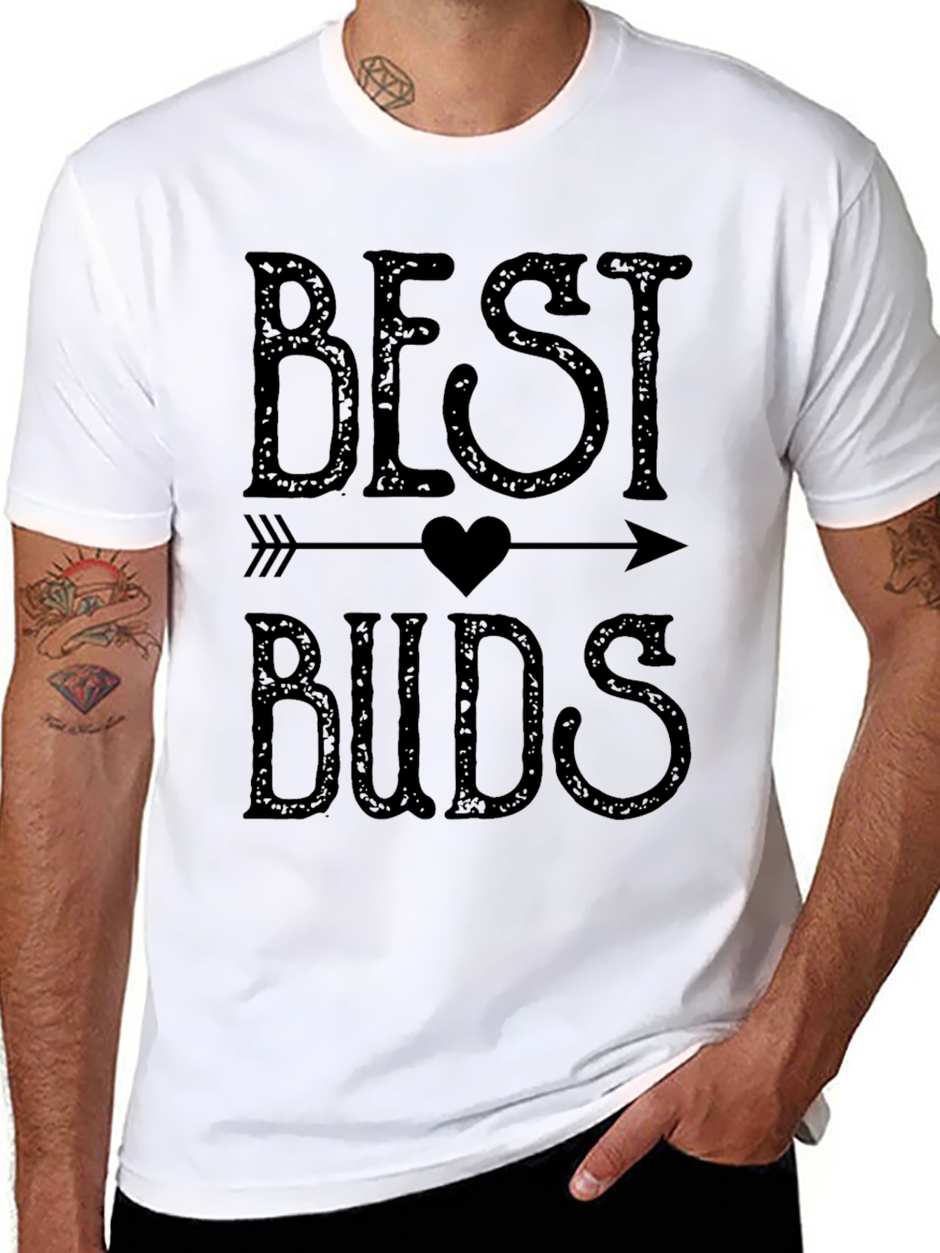 Best Buds Arrow Graphic Tee - Casual Comfort