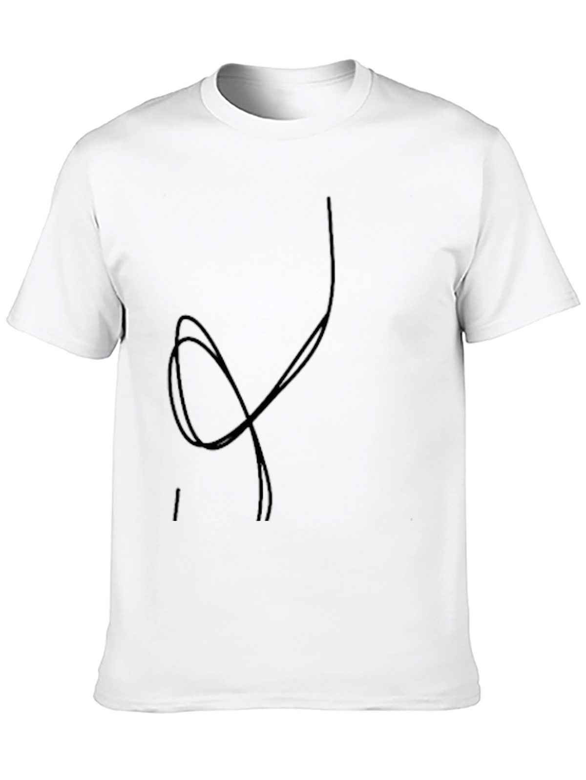 Modern Graphic Tee - Black Crew Neck Cotton Shirt