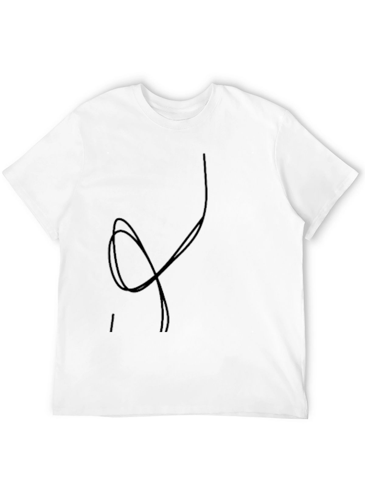 Modern Graphic Tee - Black Crew Neck Cotton Shirt