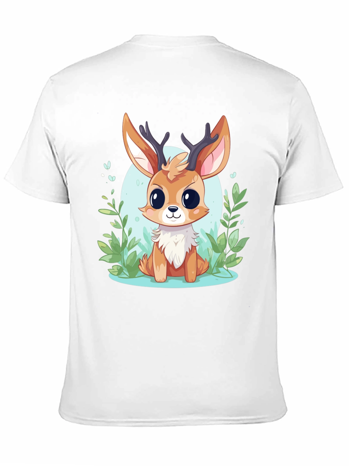 Cute Deer Cartoon Graphic T-Shirt