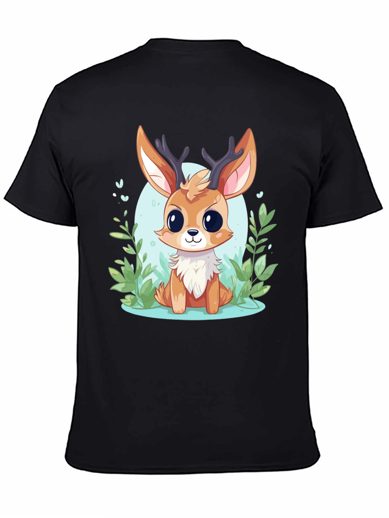 Cute Deer Cartoon Graphic T-Shirt