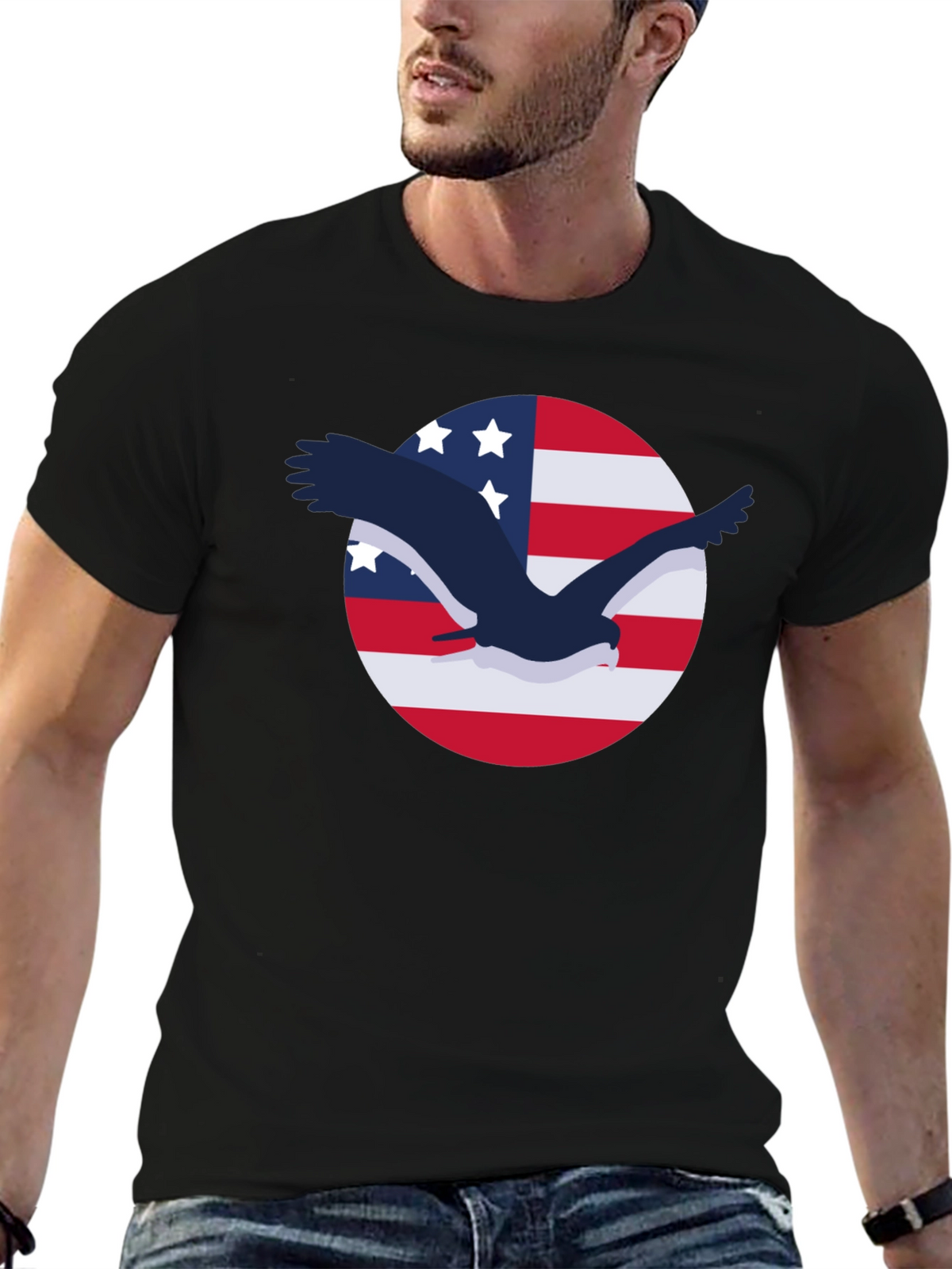 American Eagle Flag Graphic Tee