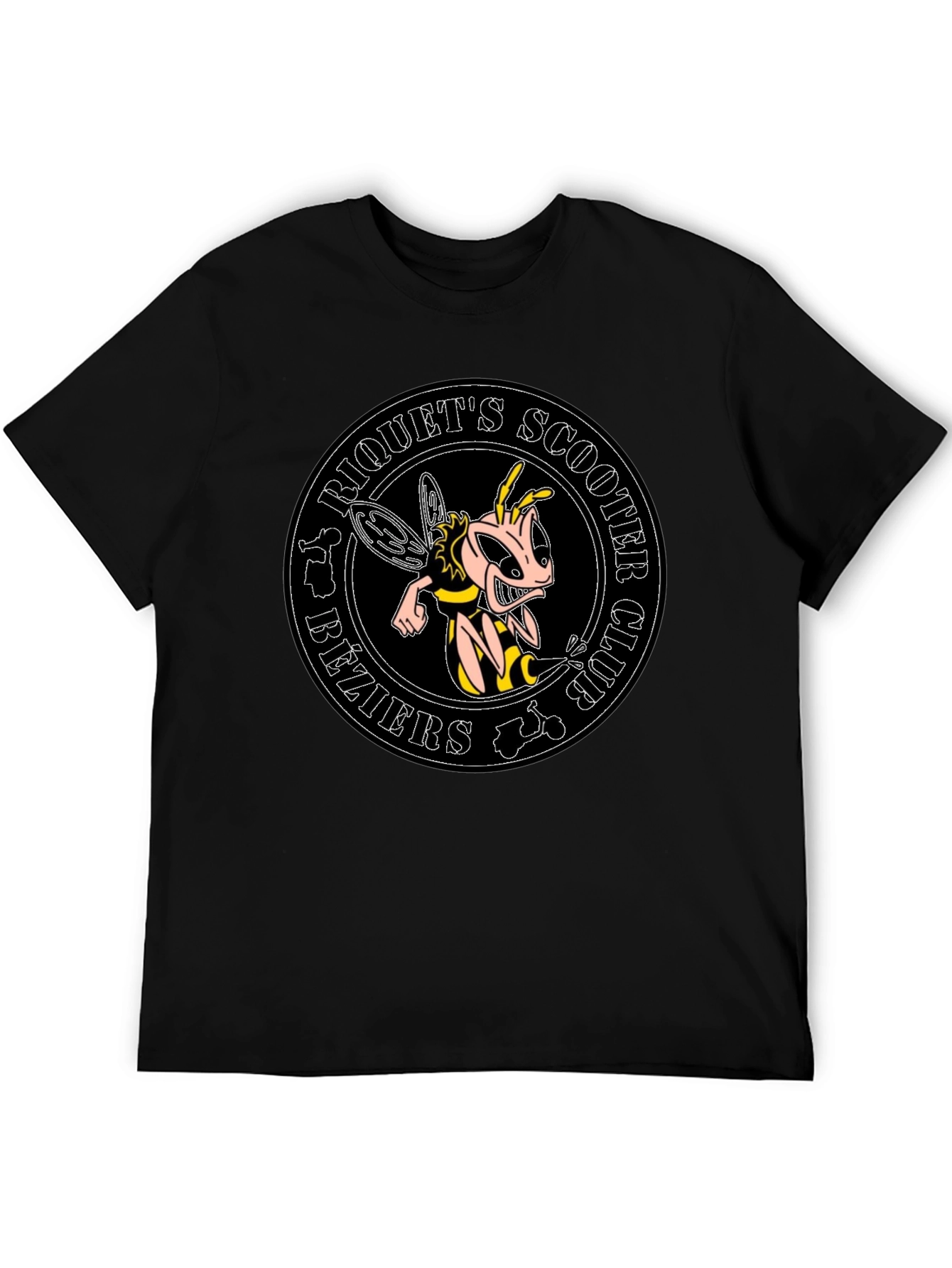 Riquets Scooter Club Bee Graphic Black T-Shirt
