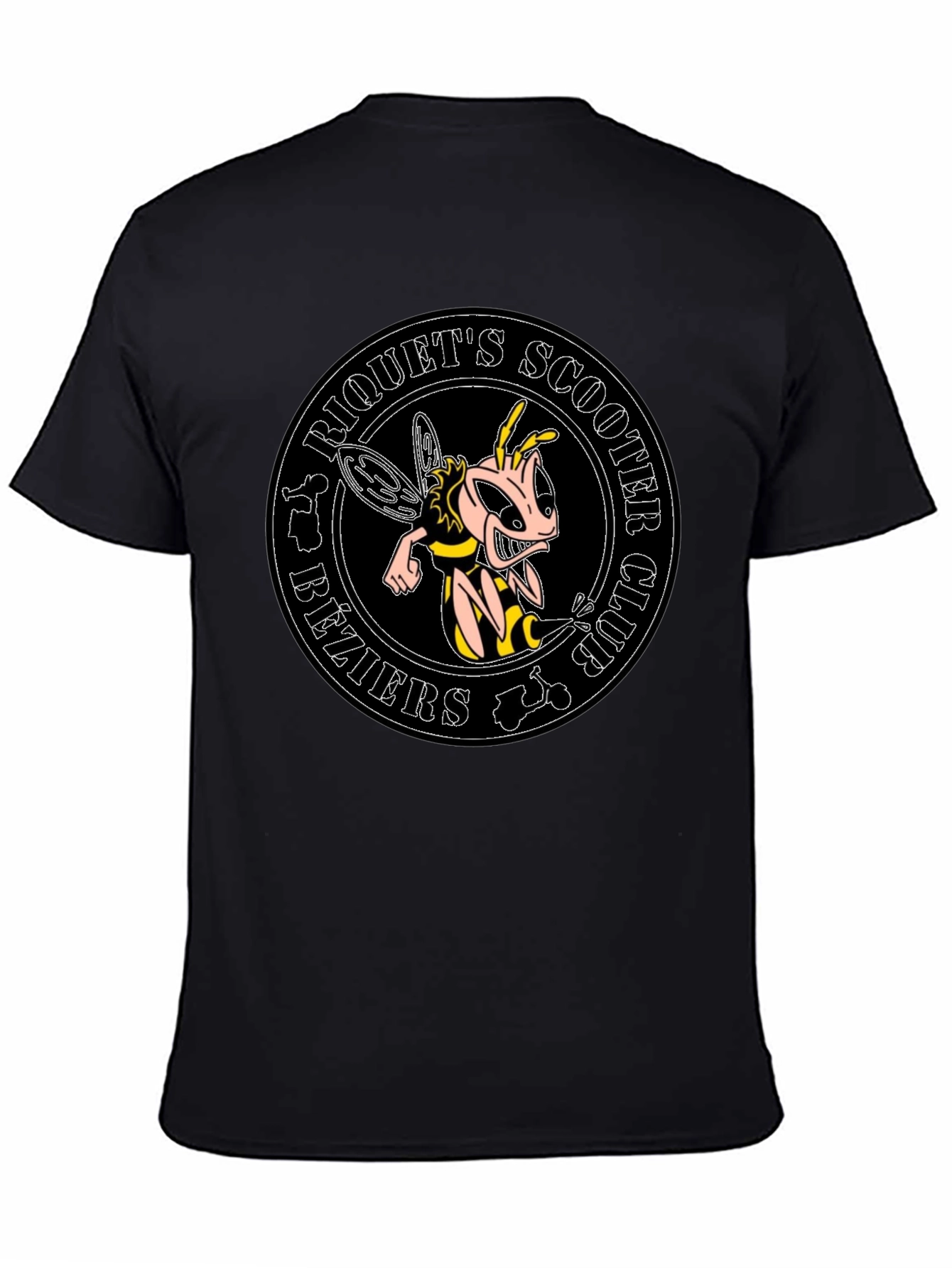 Riquets Scooter Club Bee Graphic Black T-Shirt