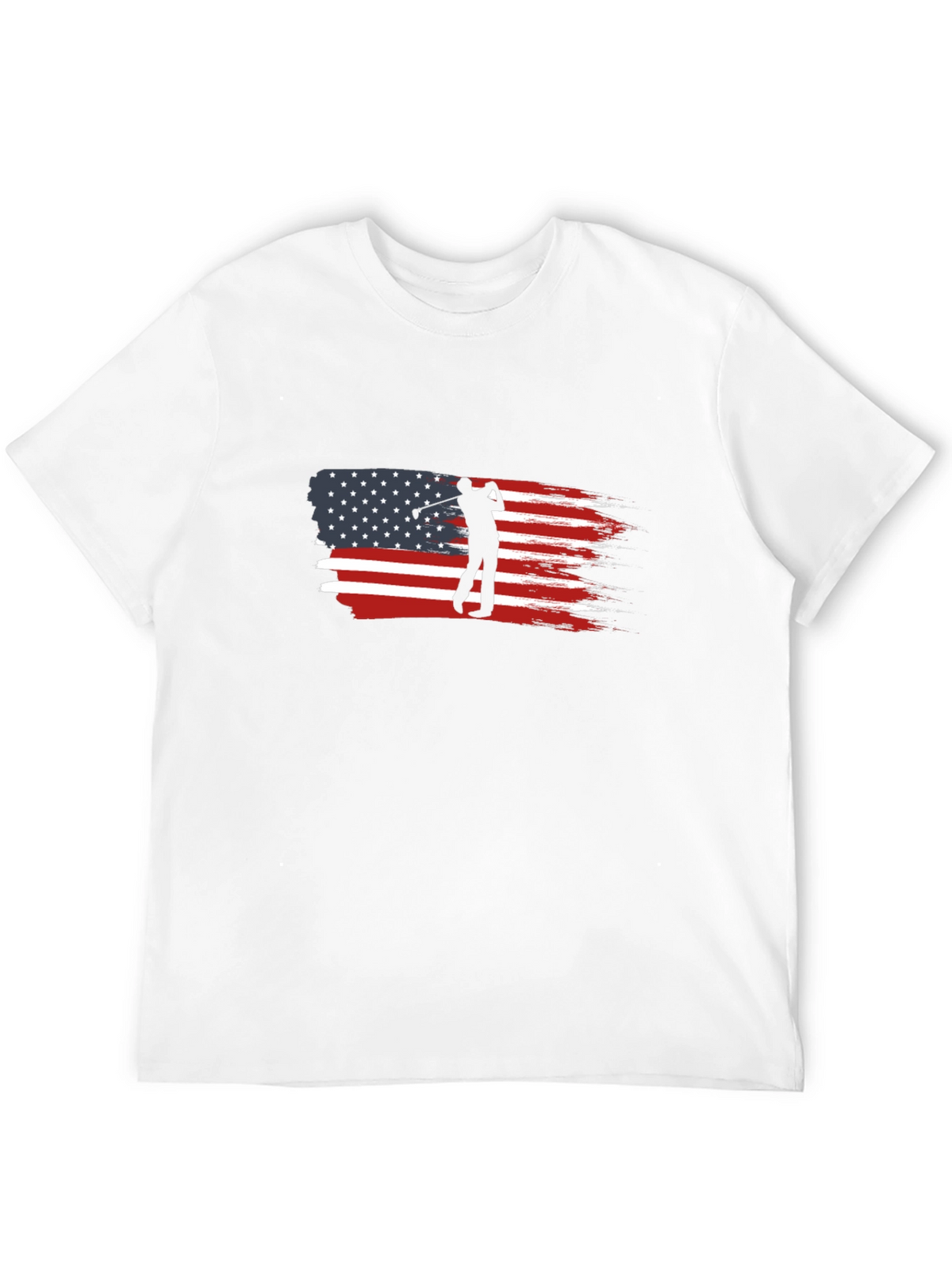 American Flag Golfer Graphic Tee - Black
