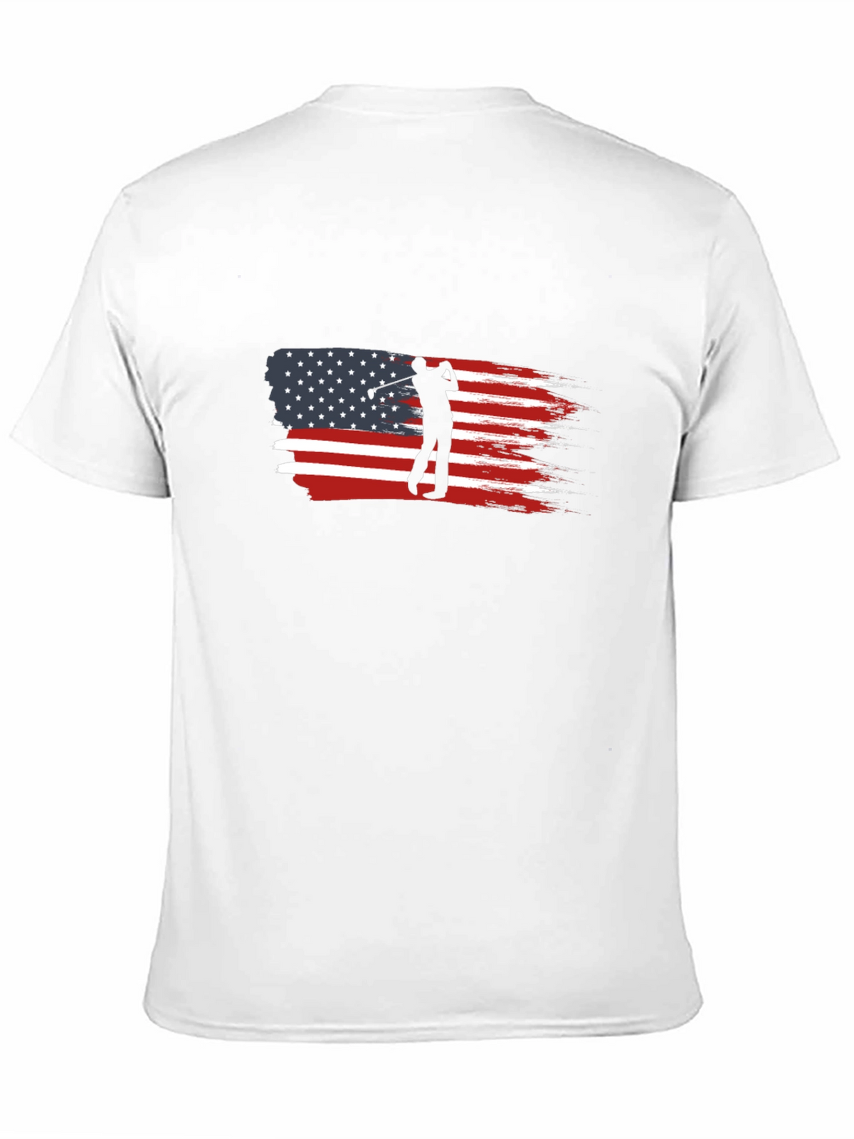 American Flag Golfer Graphic Tee - Black