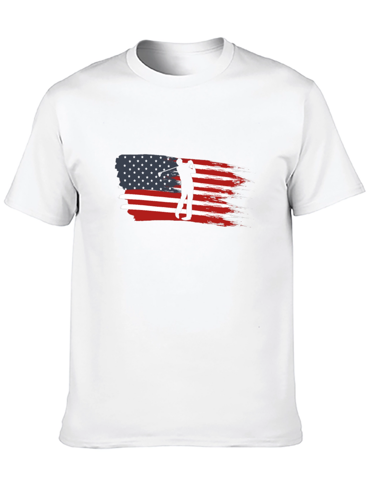 American Flag Golfer Graphic Tee - Black
