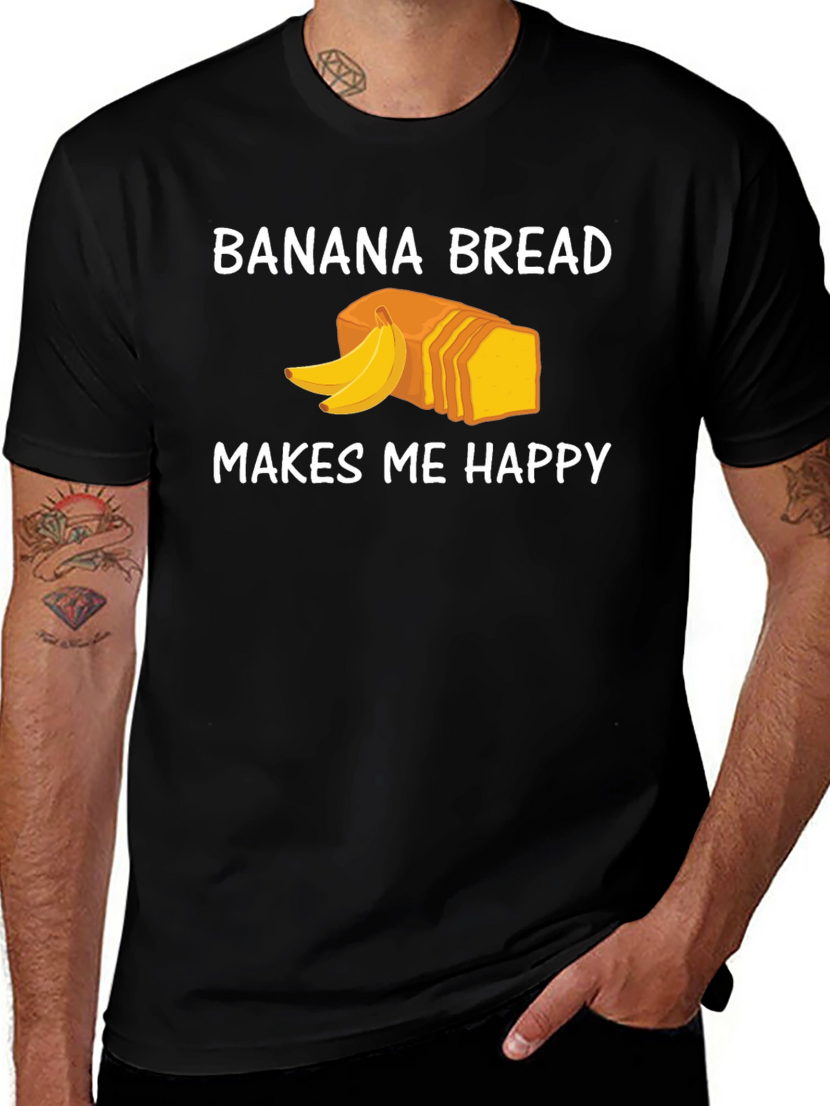 Banana Bread Makes Me Happy T-Shirt