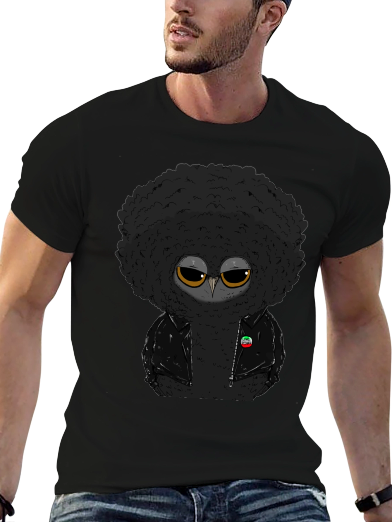 Funky Afro Owl T-Shirt - Cool & Unique Design