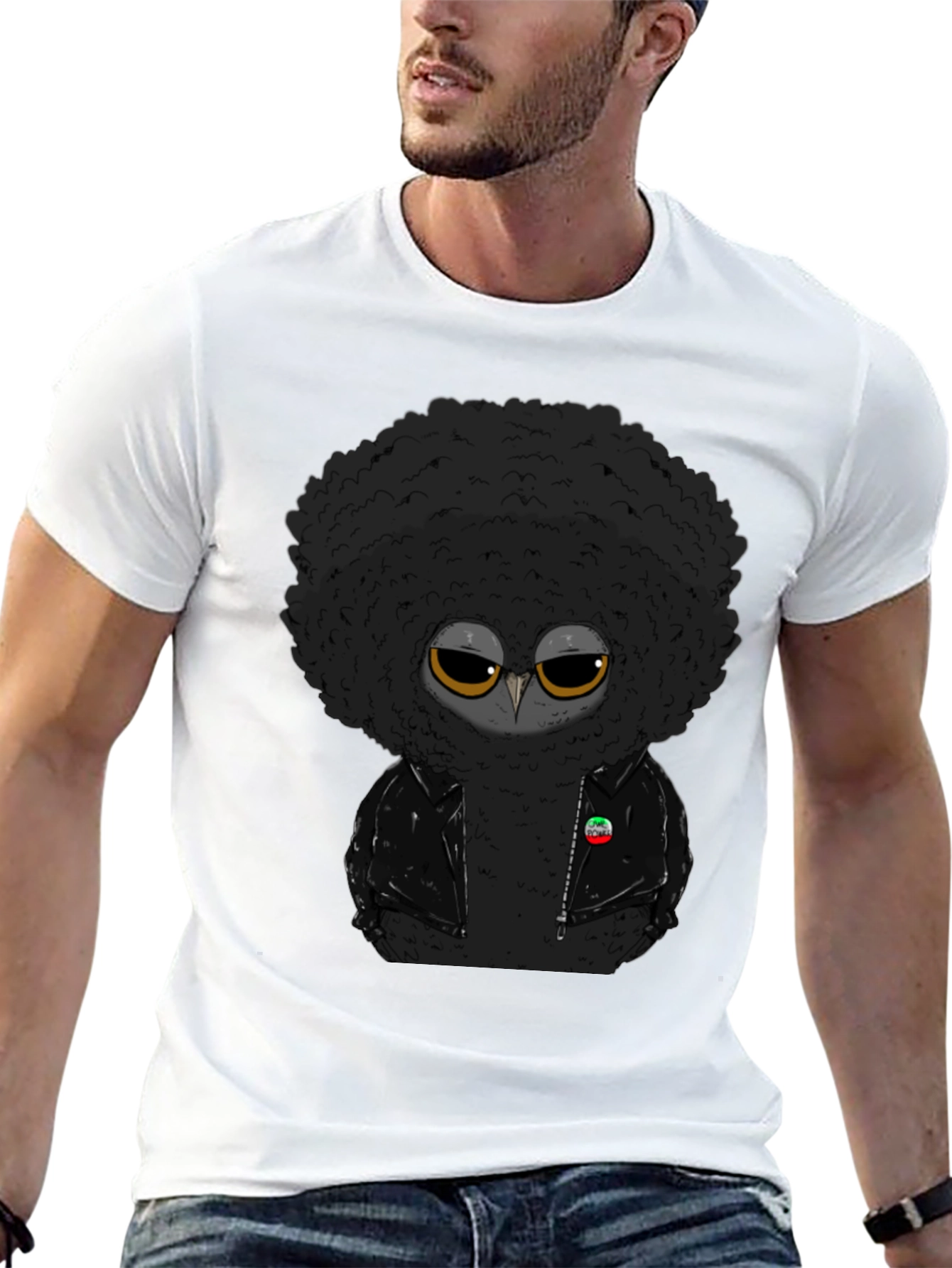 Funky Afro Owl T-Shirt - Cool & Unique Design