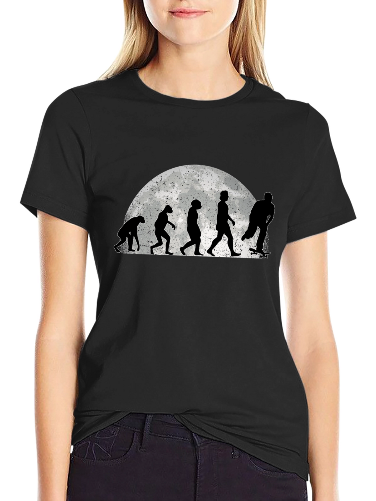 Evolution of Skateboarding Graphic Tee - Black