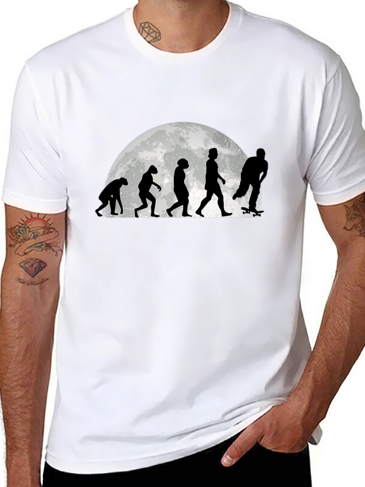 Evolution of Skateboarding Graphic Tee - Black