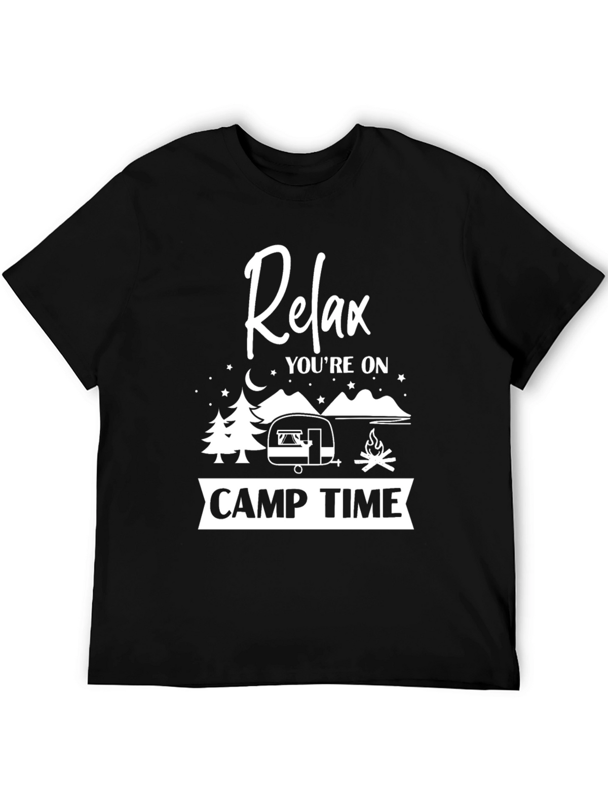 Relax Youre On Camp Time Black T-Shirt