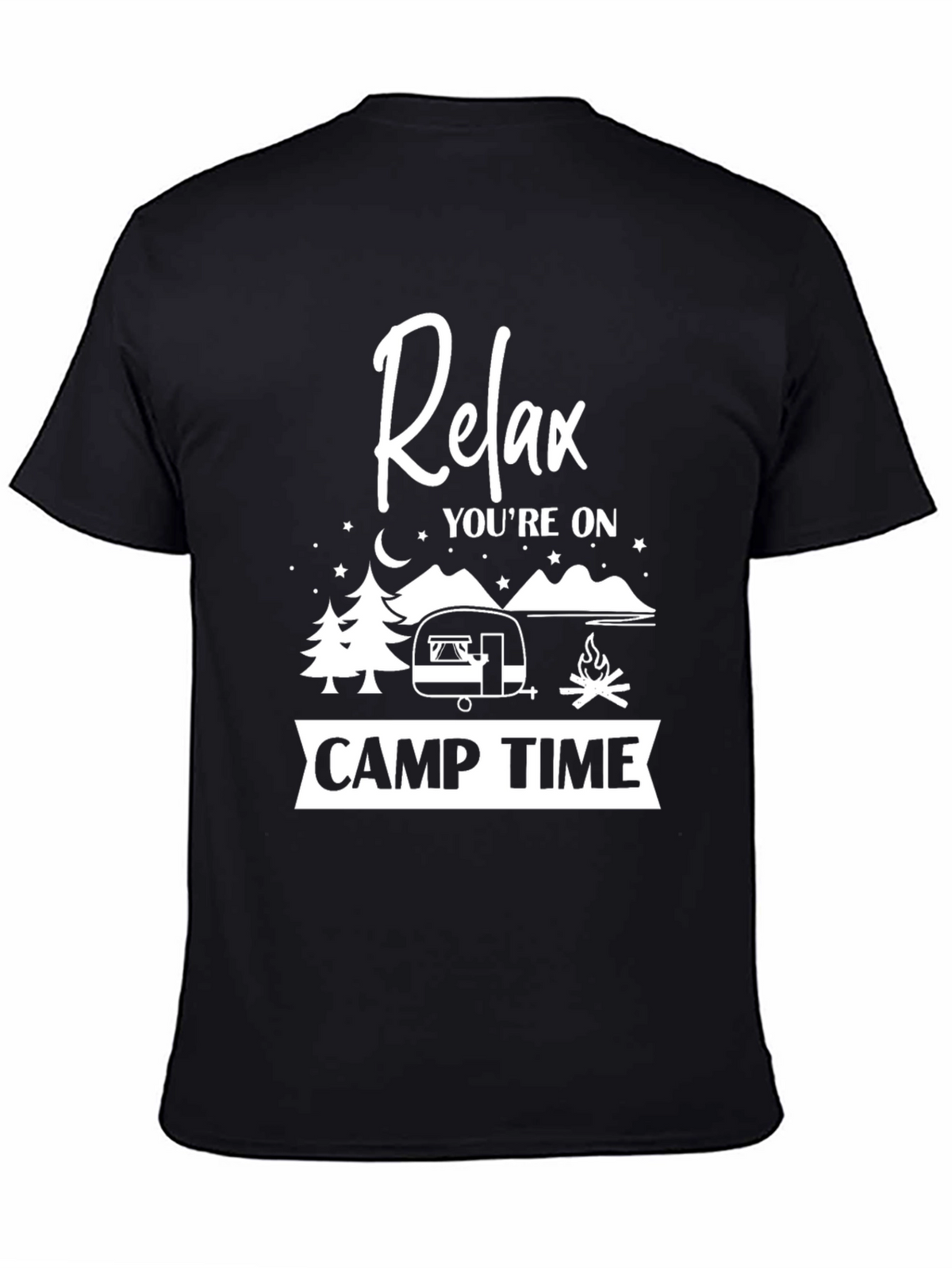 Relax Youre On Camp Time Black T-Shirt