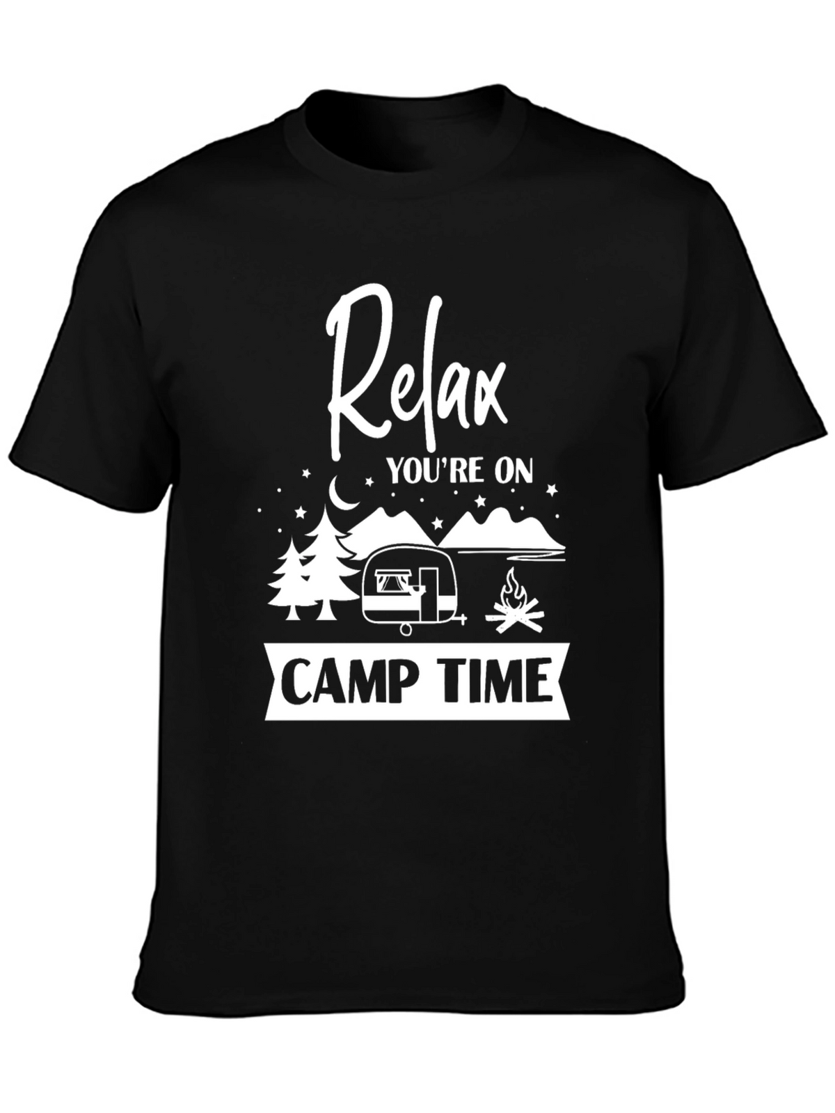 Relax Youre On Camp Time Black T-Shirt