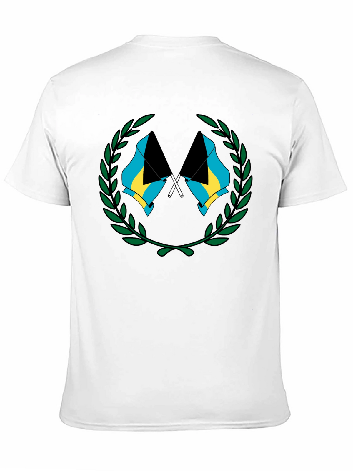 Bahamas Flag Graphic T-Shirt - Black