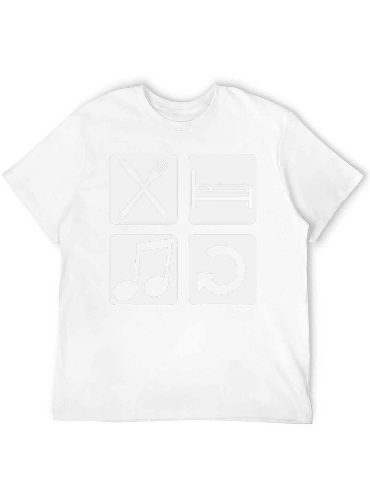 Eat Sleep Music Repeat Black Graphic Tee