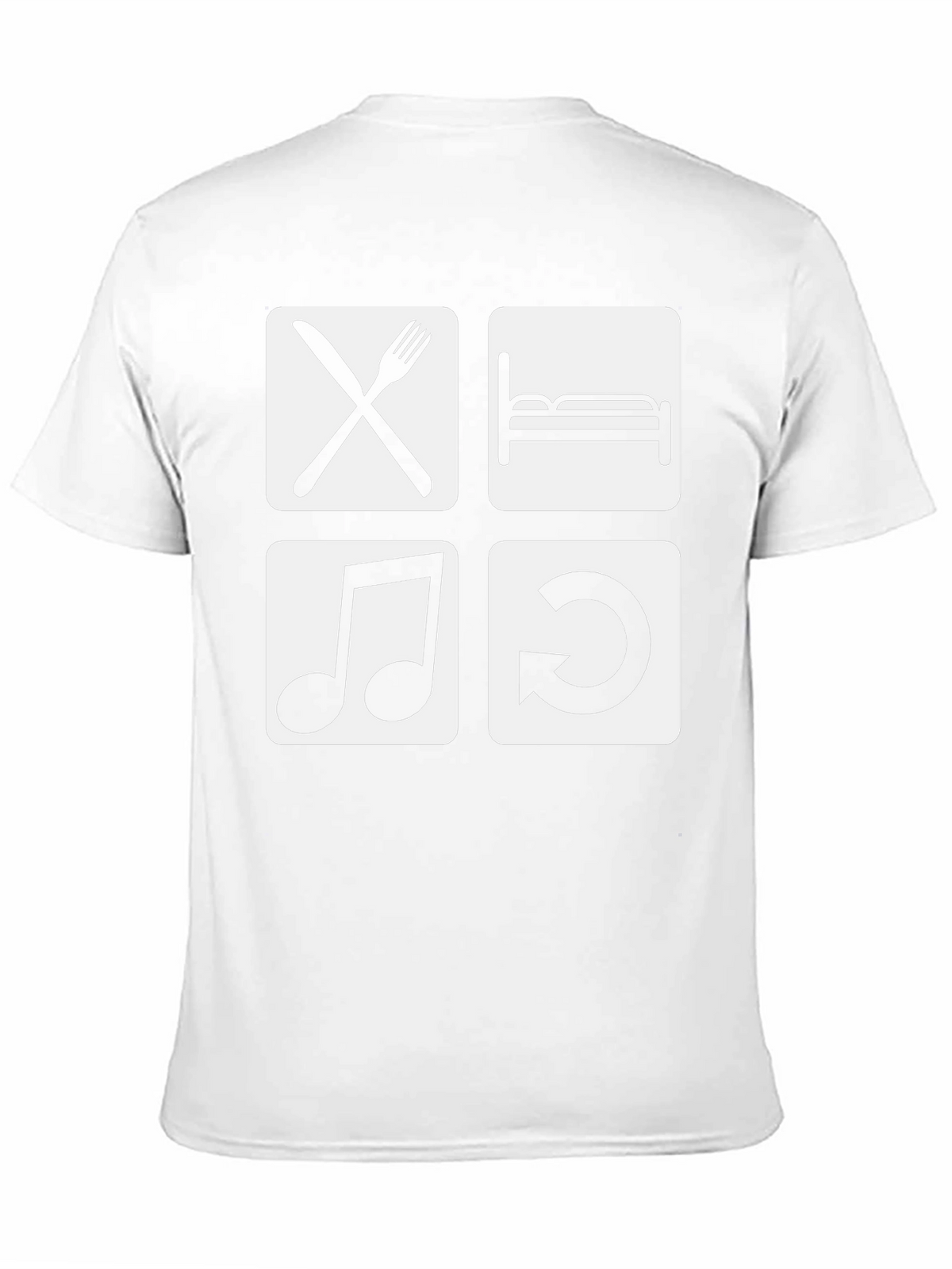 Eat Sleep Music Repeat Black Graphic Tee