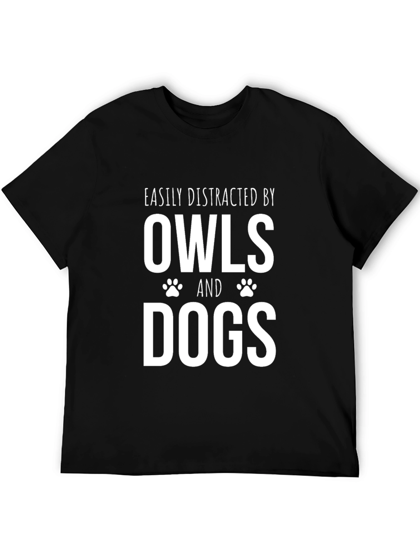 Easily Distracted by Owls and Dogs T-Shirt