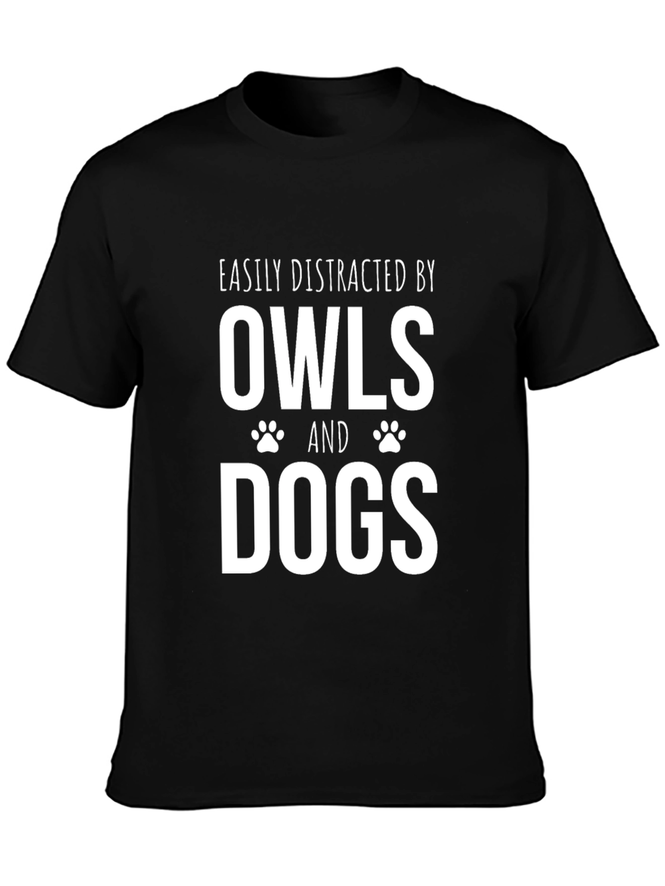 Easily Distracted by Owls and Dogs T-Shirt