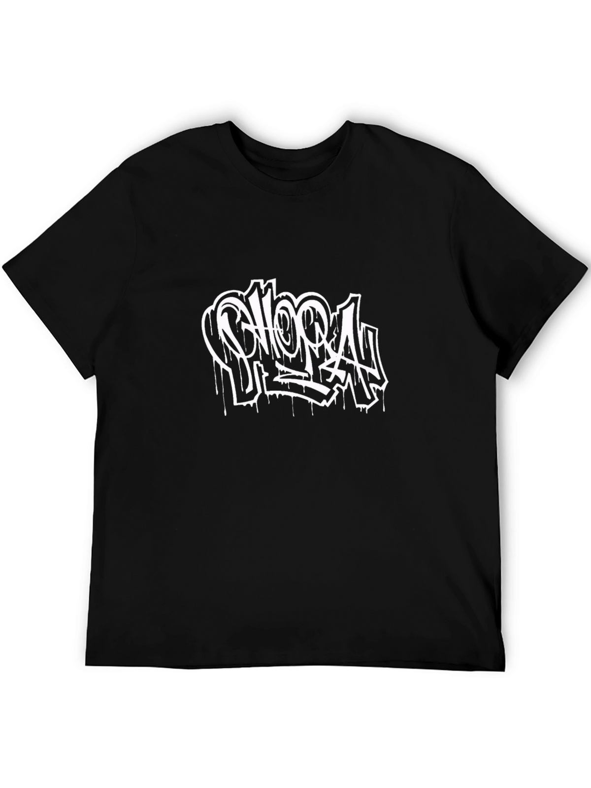 Graffiti Style Graphic Black T-Shirt