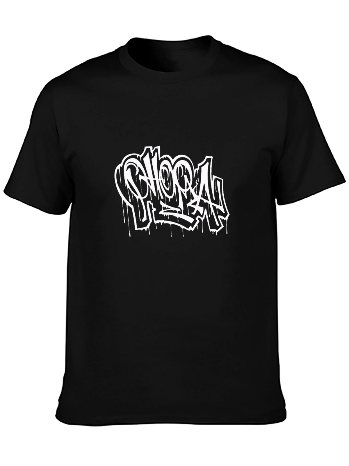 Graffiti Style Graphic Black T-Shirt