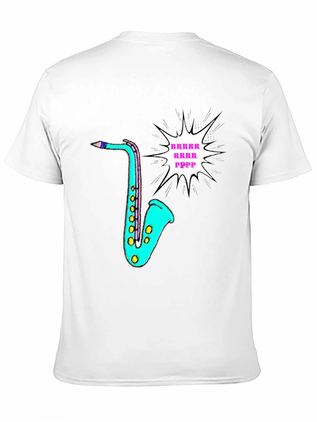 Funky Saxophone Graphic Tee - Black