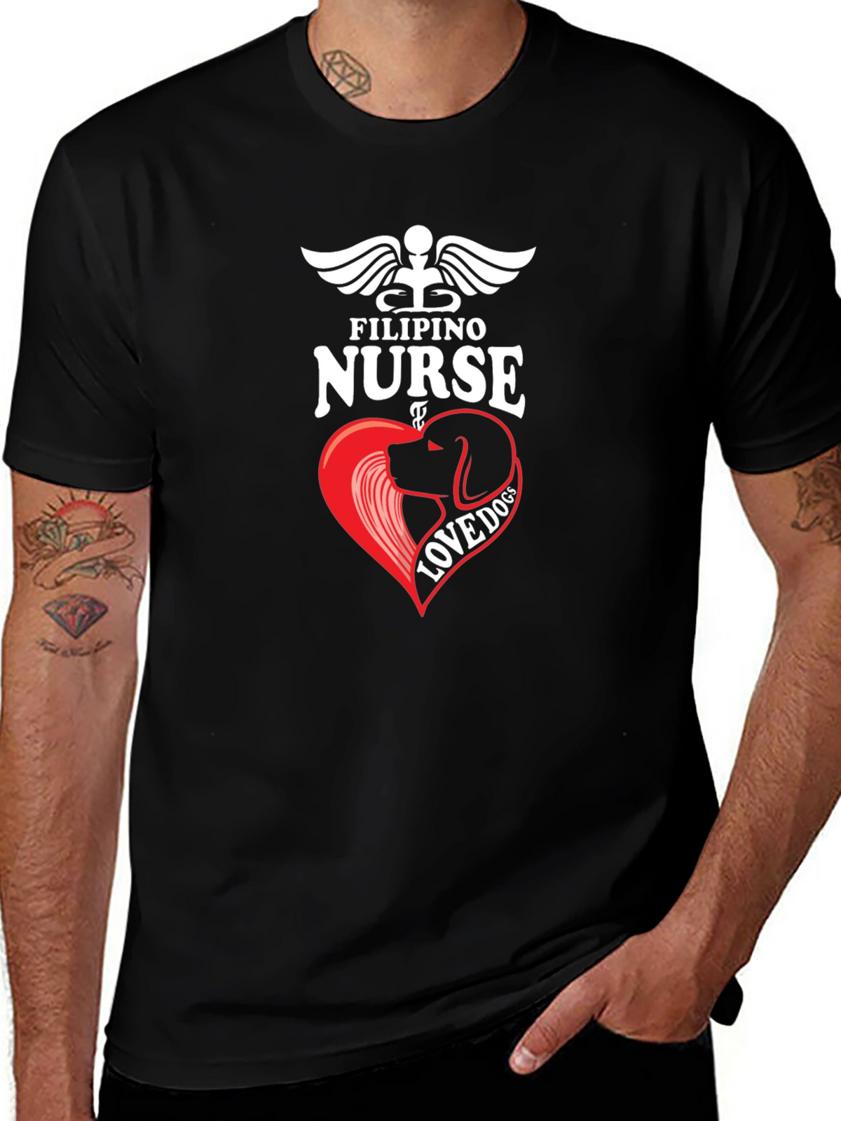 Filipino Nurse Love Dog T-Shirt