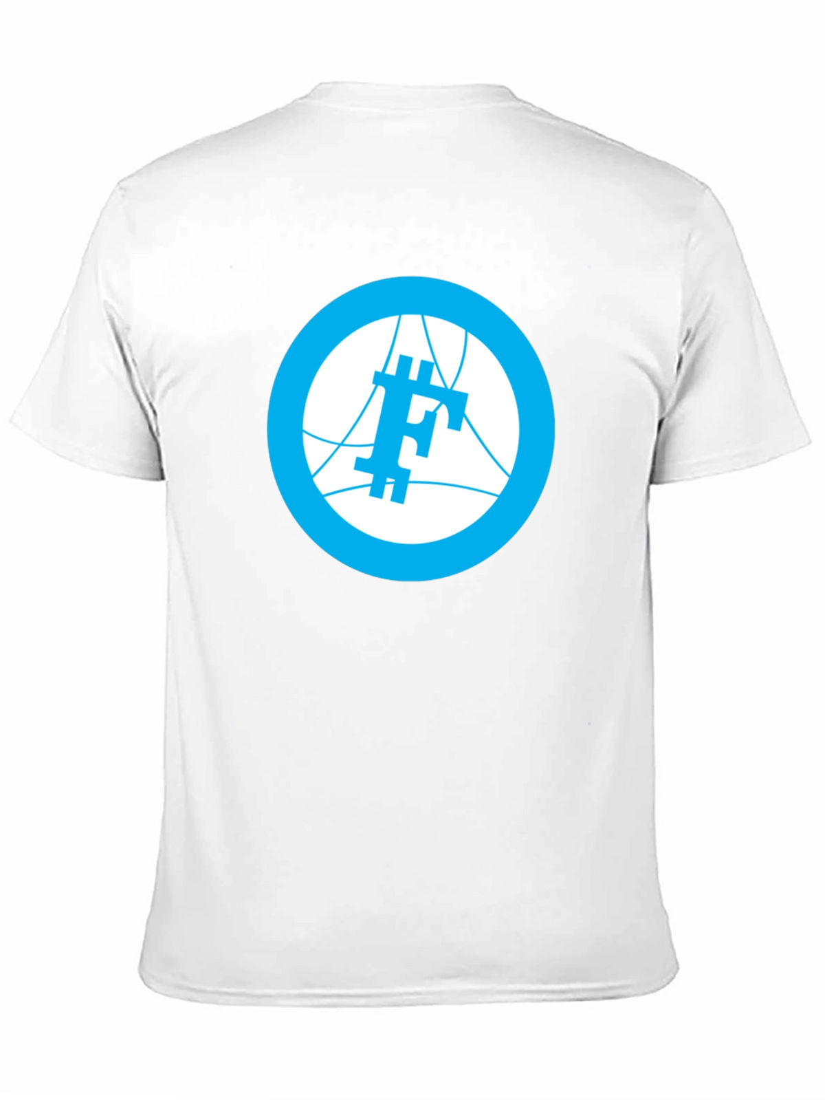 Modern Blue Logo Graphic Black T-Shirt