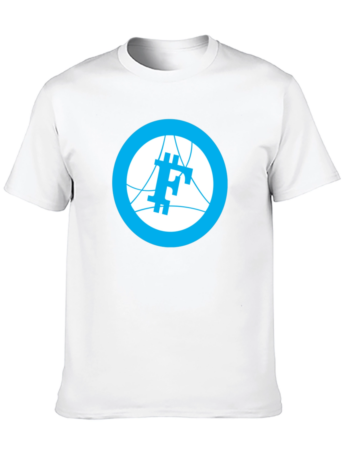 Modern Blue Logo Graphic Black T-Shirt