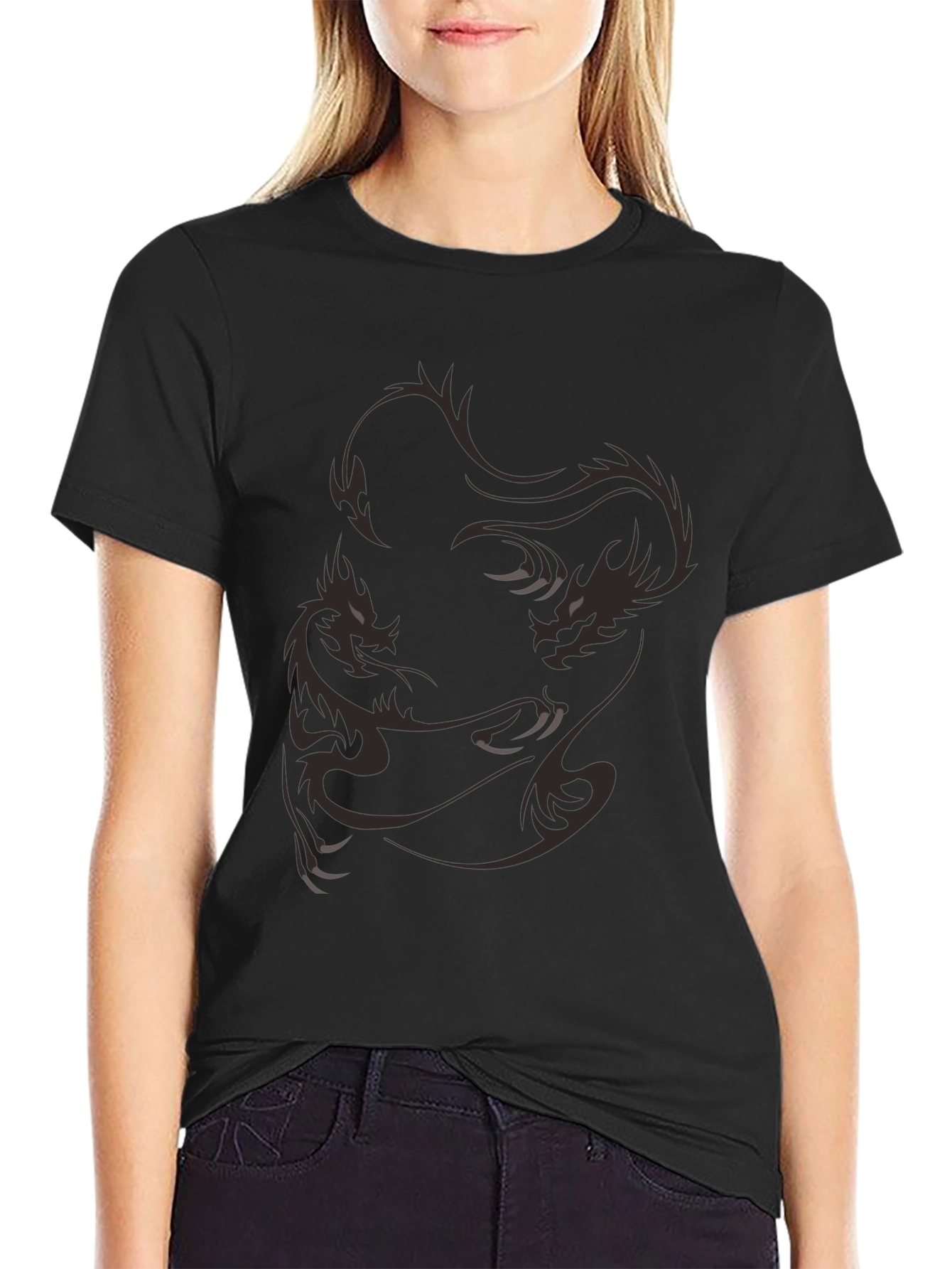 Dragon Graphic Black T-Shirt - Casual Style