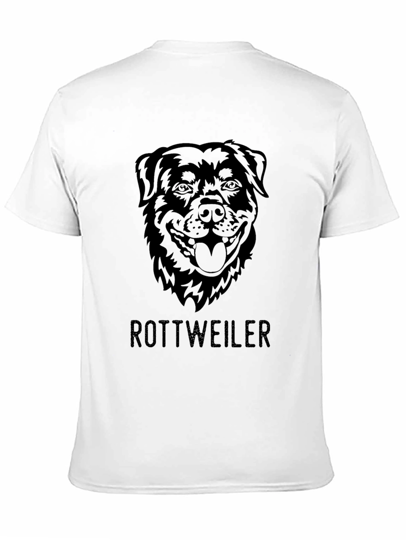 Rottweiler Dog Breed Graphic Print Mens Black T-Shirt