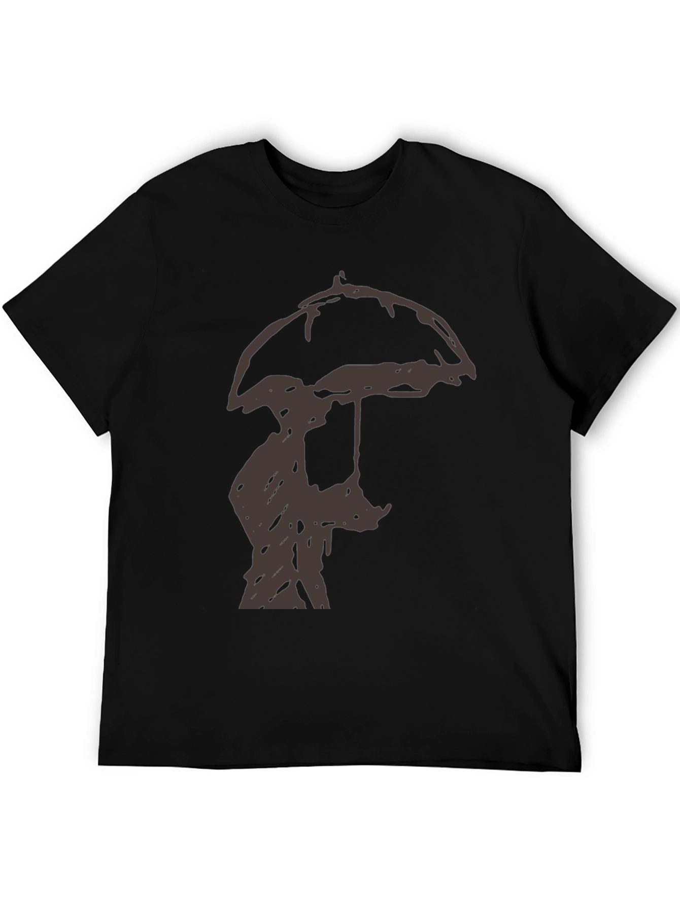 Umbrella Silhouette Graphic Tee - Black