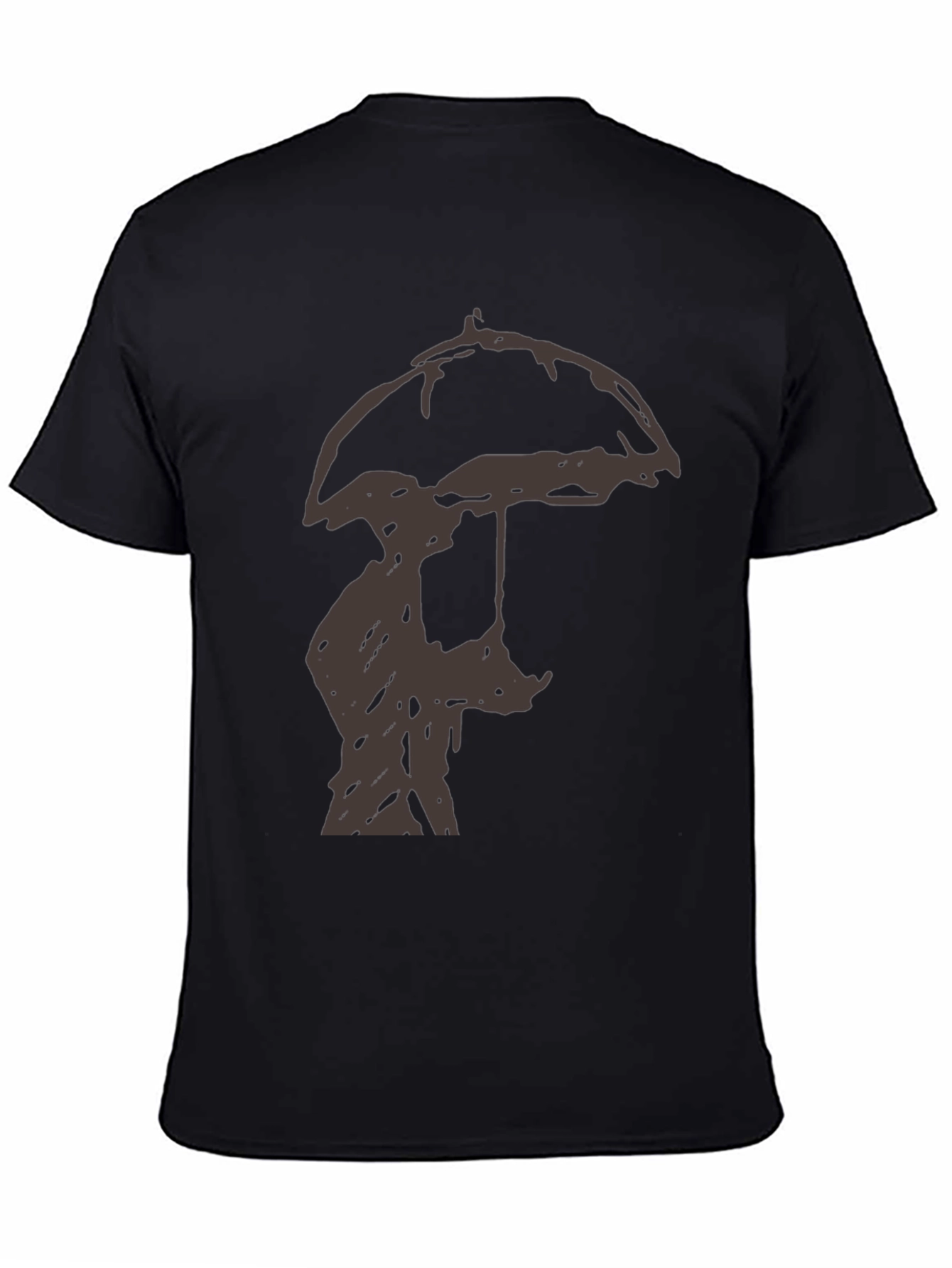 Umbrella Silhouette Graphic Tee - Black