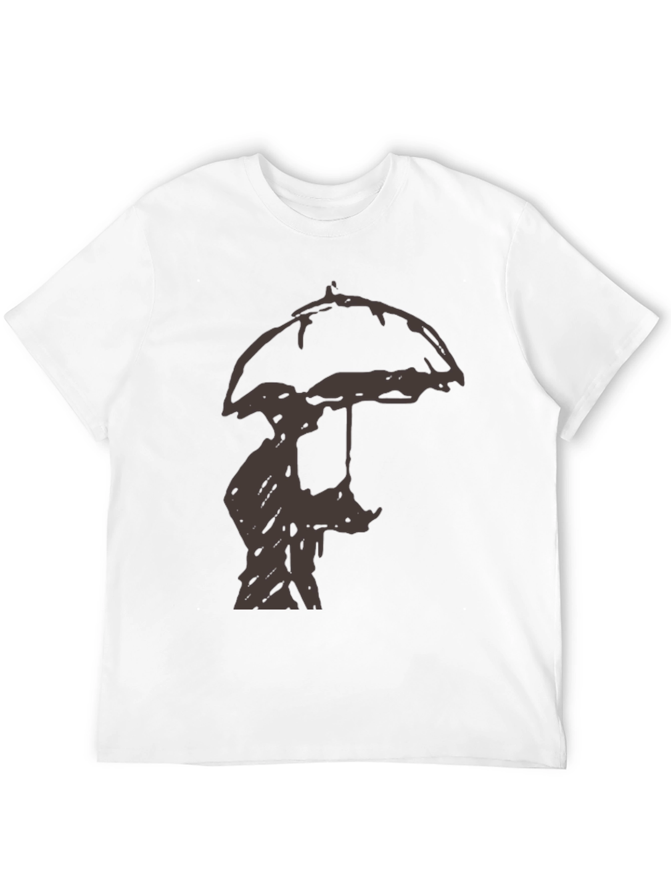 Umbrella Silhouette Graphic Tee - Black