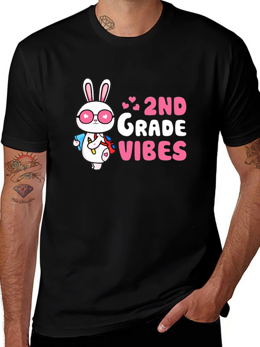 2nd Grade Vibes Bunny Graphic Tee