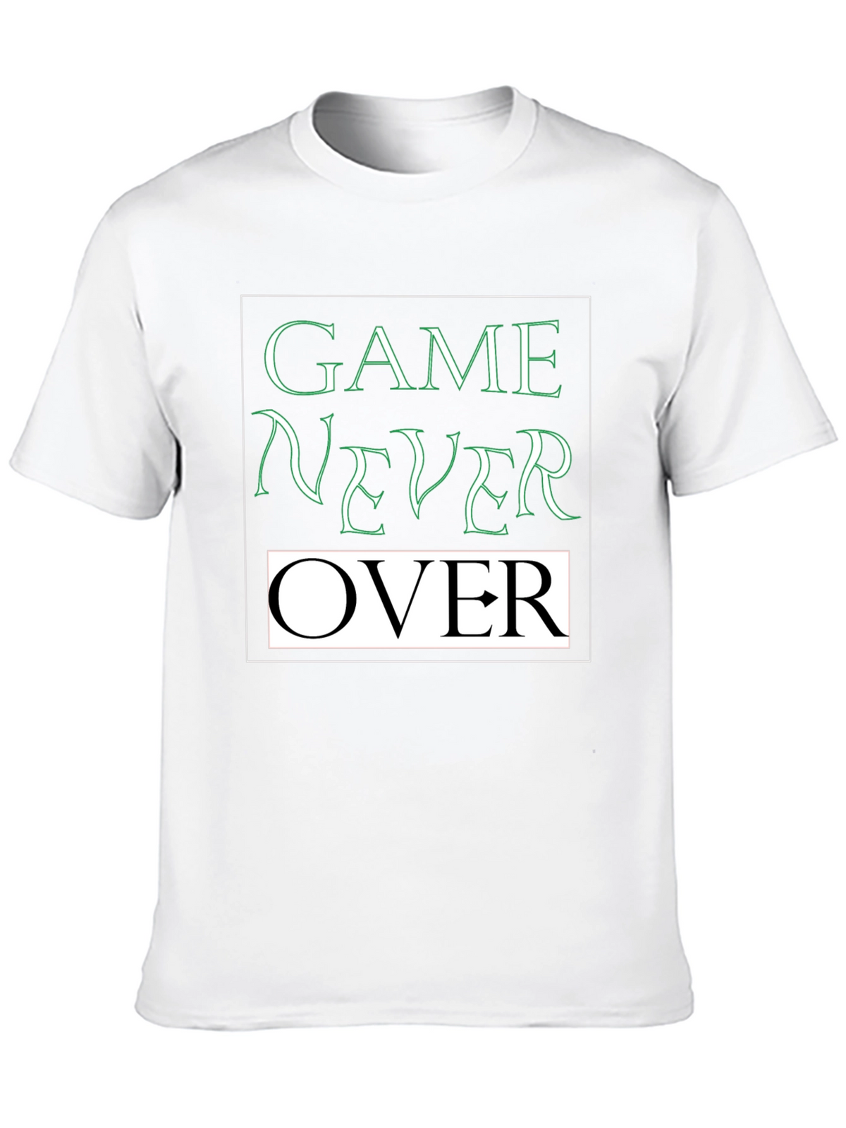 Game Never Over Graphic Tee - Black Cotton T-Shirt