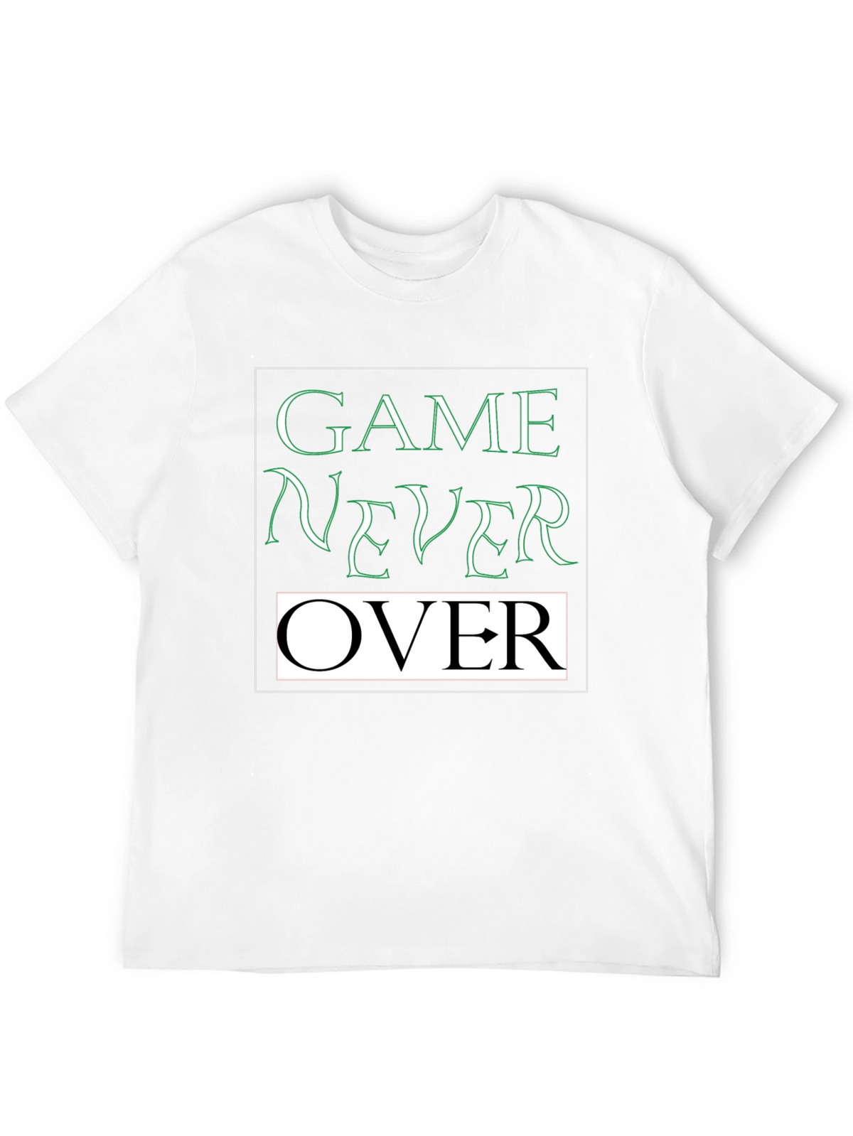 Game Never Over Graphic Tee - Black Cotton T-Shirt