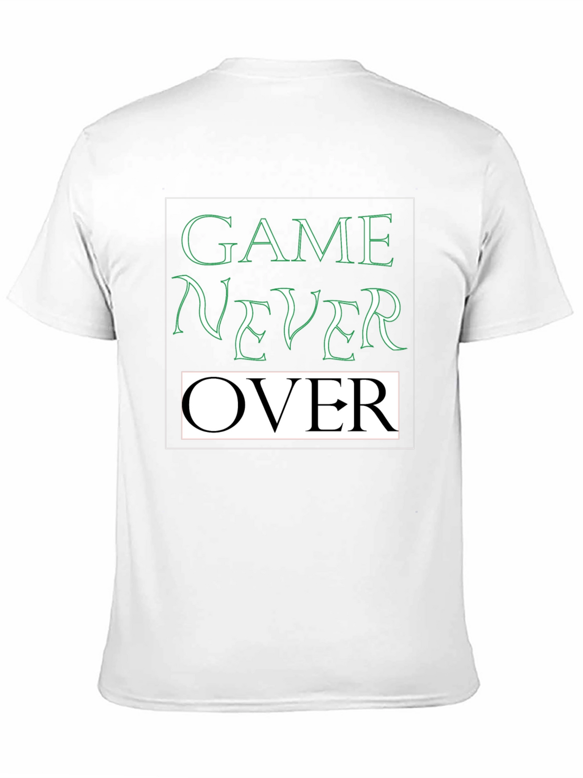 Game Never Over Graphic Tee - Black Cotton T-Shirt
