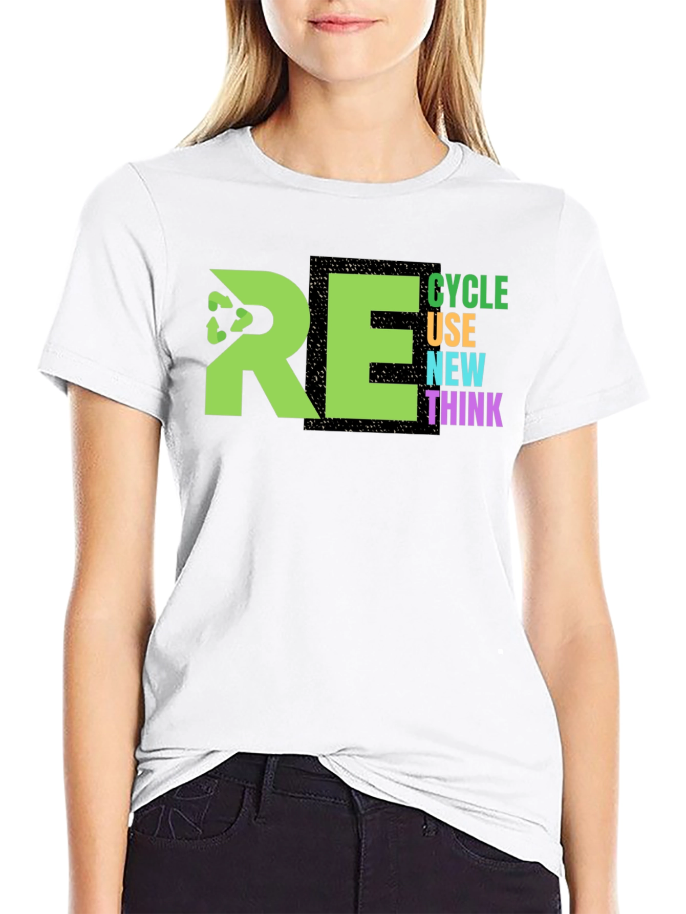 Eco-Friendly RE Graphic Print T-Shirt
